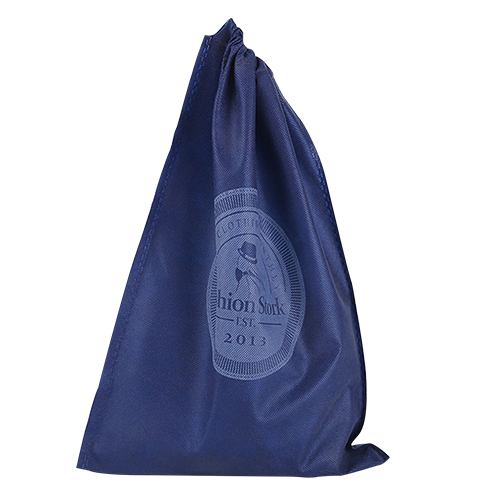 藍色無紡布購物收納束口袋訂制